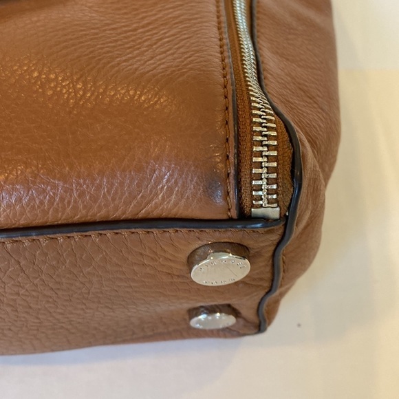 Michael Kors Brown Cognac Leather Sloan Bag Satchel Purse - Picture 10 of 11
